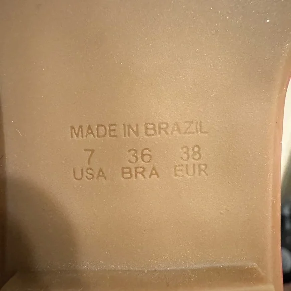 3/$30 Carrano Nayeli Leather Slide Sandal - Multi-Tangerine - Picture 8 of 8